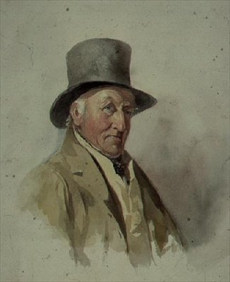 Thomas Worley, Baljuw in Ashurst, op de leeftijd van 83 door Thomas Allom